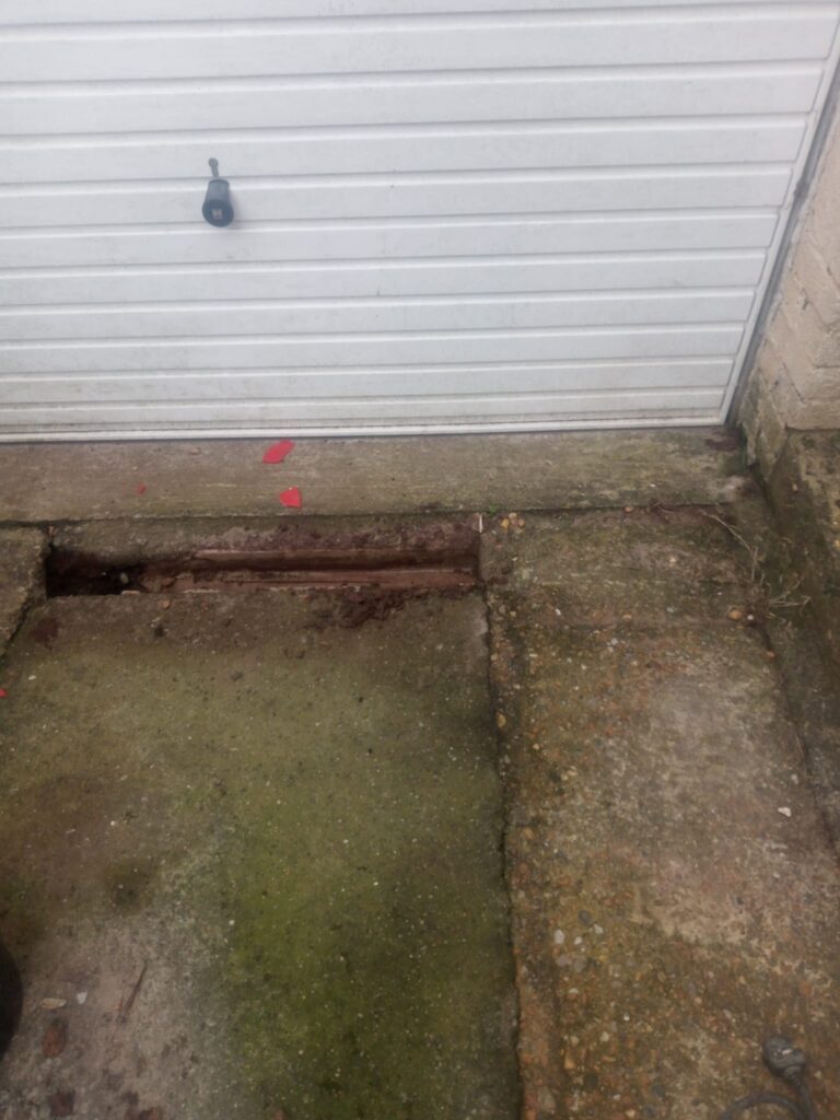 Acco Channels Install, To Preven Garage Flooding - Dymchurch, Kent